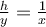 \frac{h}{y} = \frac{1}{x}