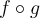  f \circ g  